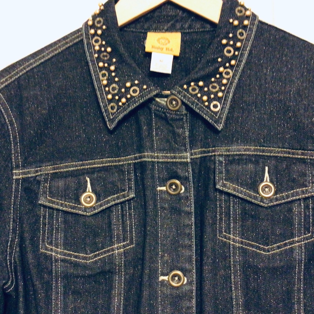 Ruby Rd. Bedazzled Denim Jacket ~ 12 - image 1